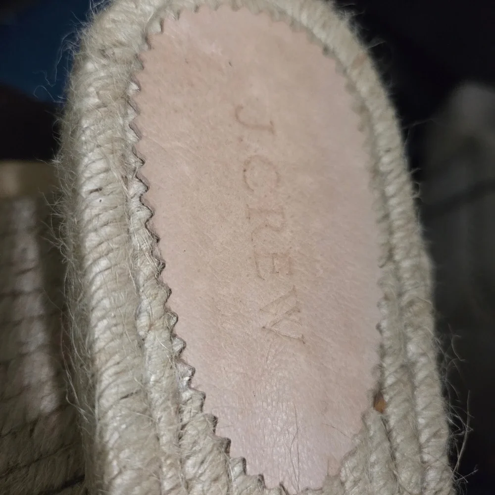 J. Crew Espadrille Slides Gold Metallic Knot Detail Sandals made in Spain Size 8